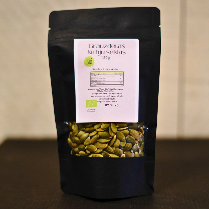 BIO grauzdētas ķirbju sēklas